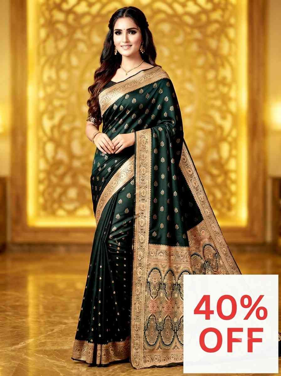 90. Mashru Silk dual tone saree