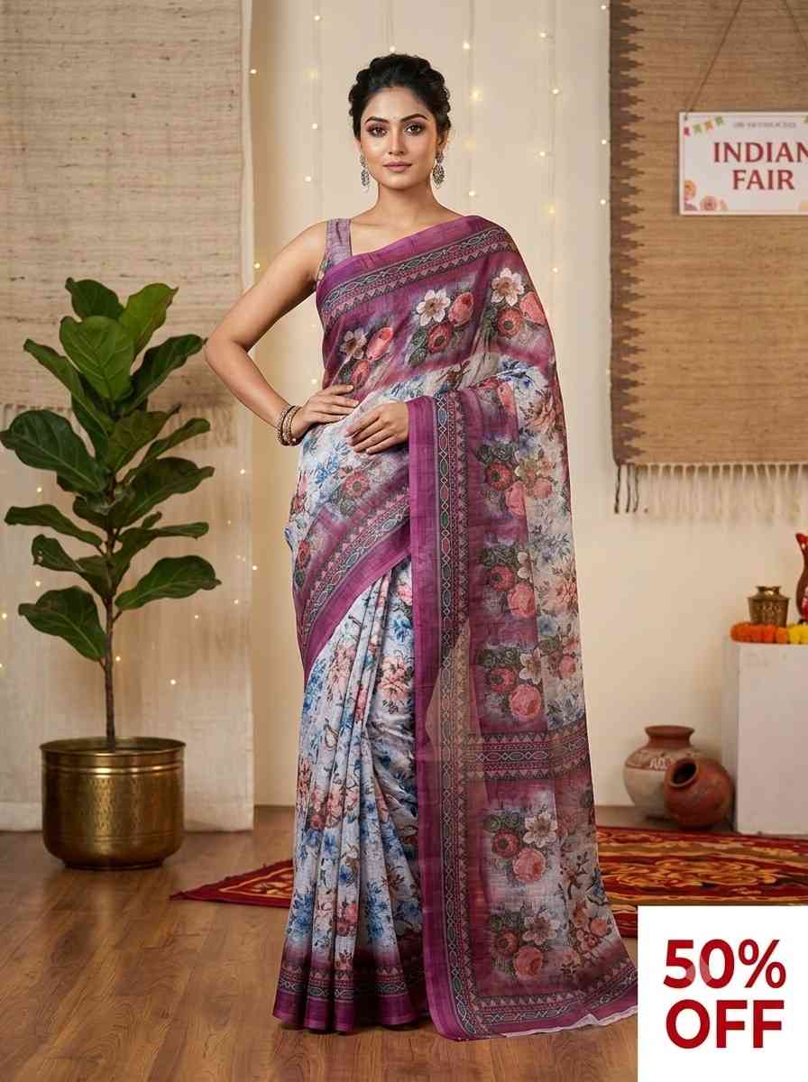 109. Digital Print Fashion Saree