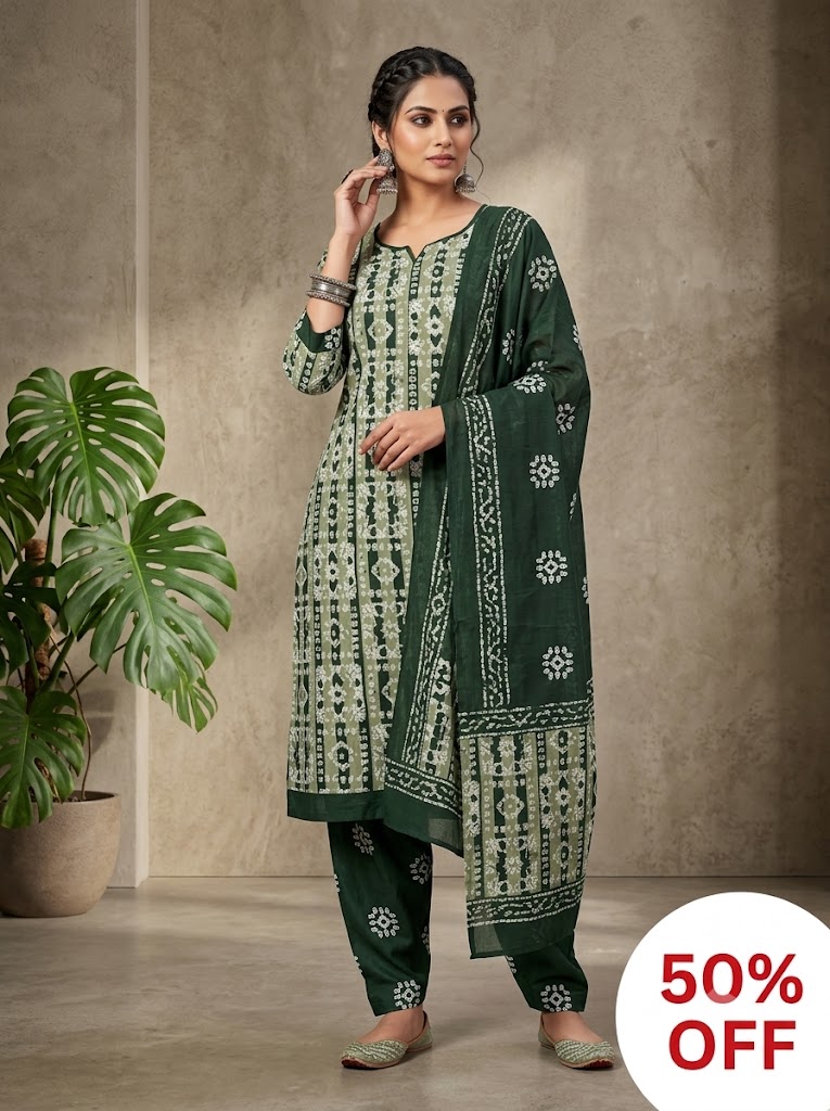 36. Batik Print Cotton 3 Piece set- XXL