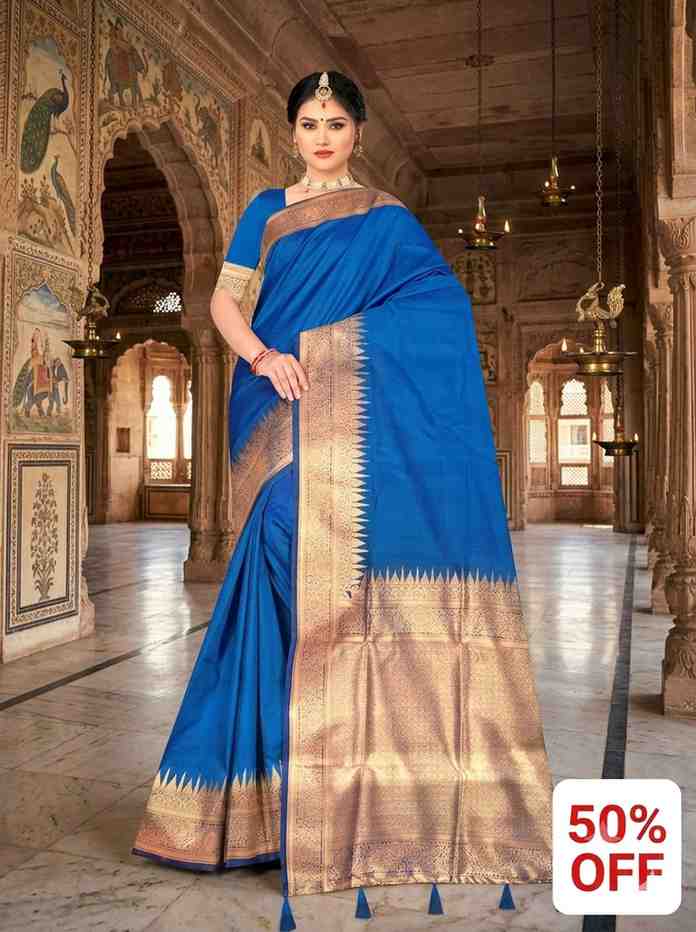 78. Trendy Plain Silk Saree