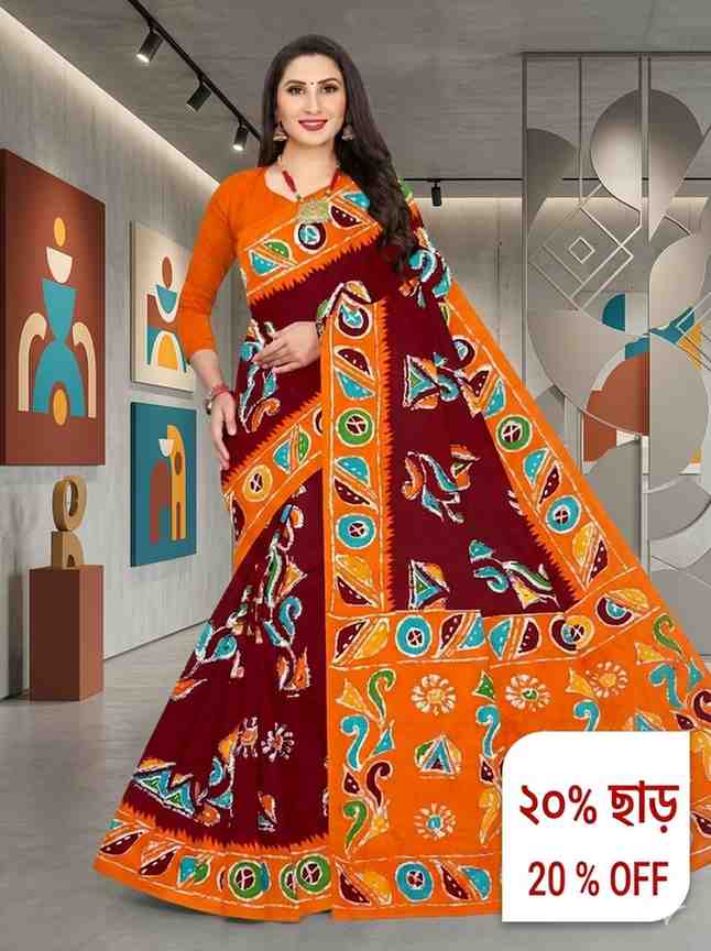 Batik Print Cotton Saree (31)