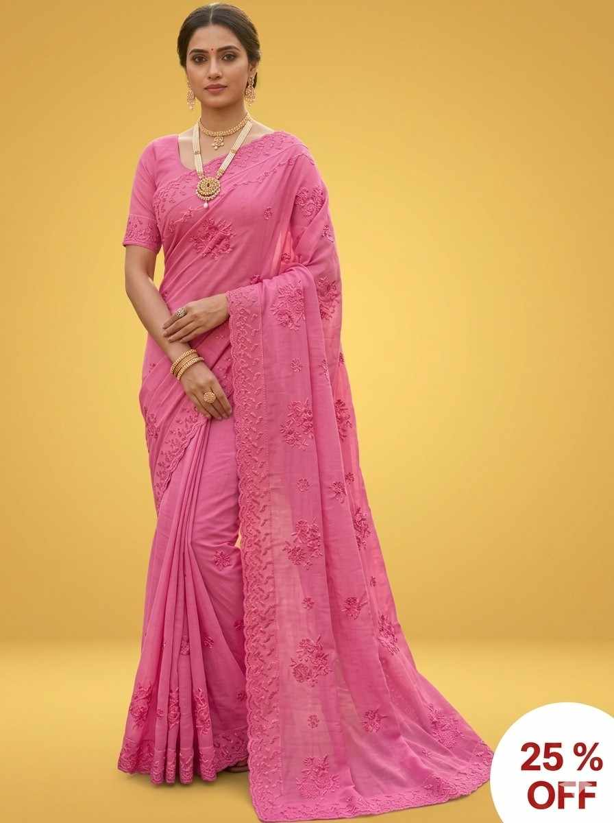Maharani Embroidery Saree (02)