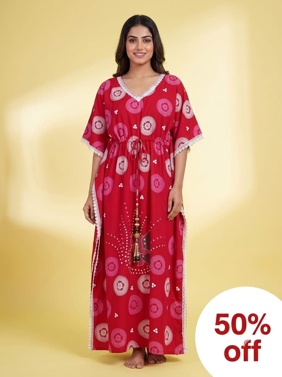 24. Pink Kaftan Nighty