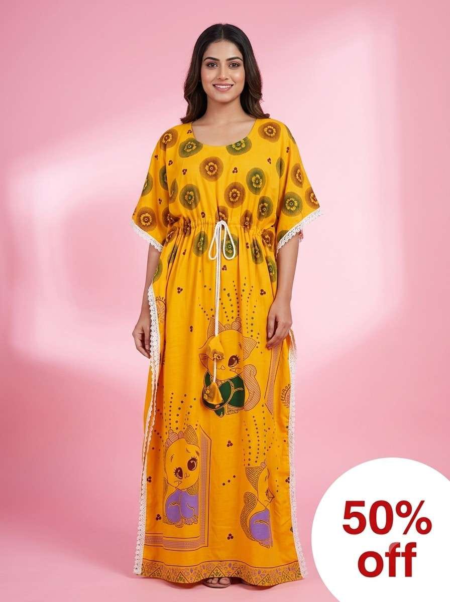 23. Yellow Kaftan Nighty