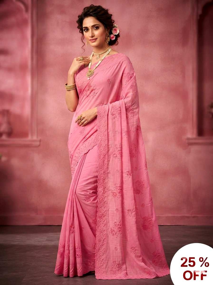 Maharani Embroidery Saree (02)