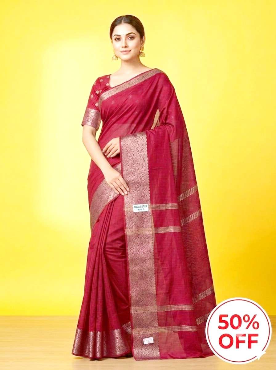 97. Red Beauty Handloom Saree