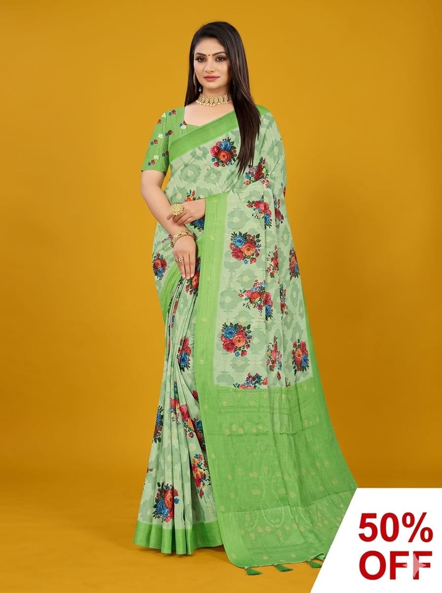 60. Aliya Bhatt Fashioned Silk Saree