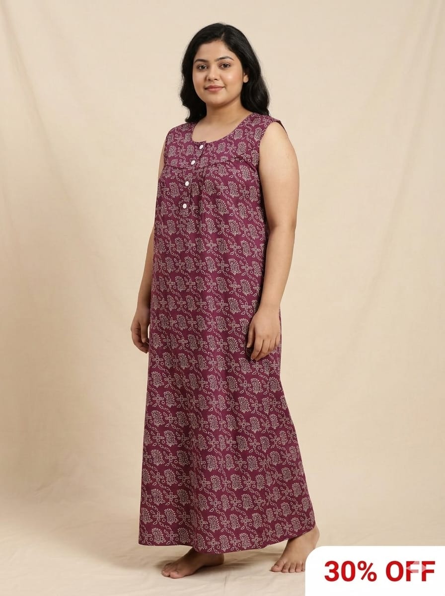 19. Sunil supriya Cotton Nighty- Free Size