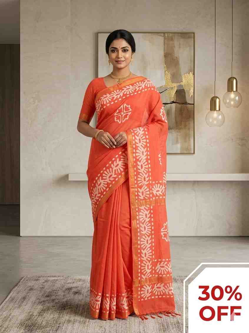 44. Pure Nolen Batik Cotton Saree