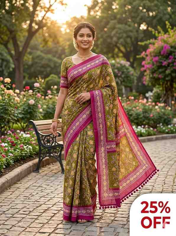 46. Batik Cotton Saree