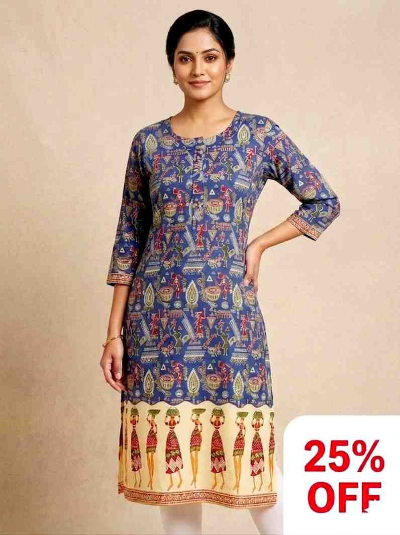 9. Pure Cotton Art Kurti - XL