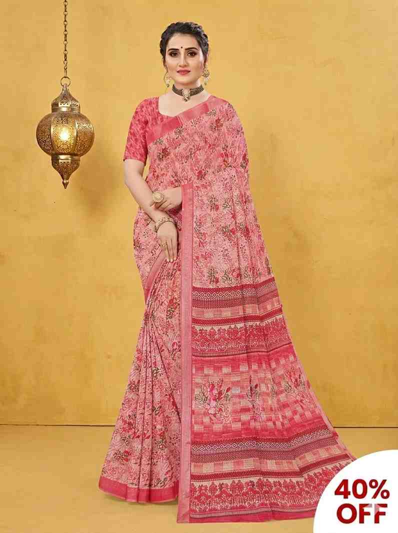 66. Digital Print Fashioned Saree