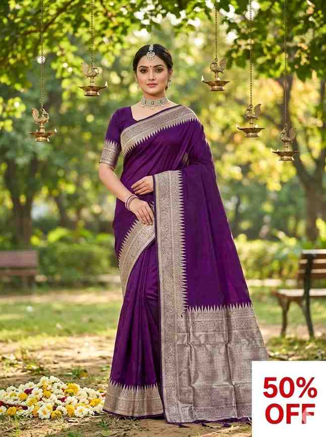 76. Rani Plain Silk Saree