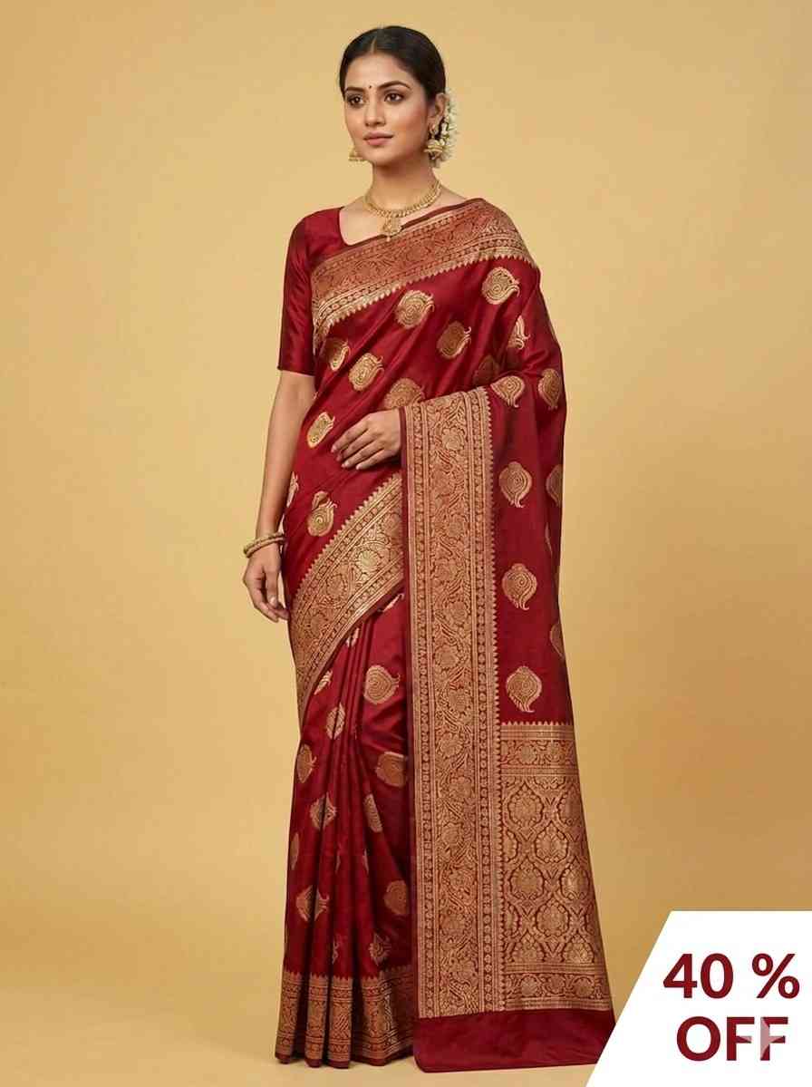 Red Pure Silk Saree (16)